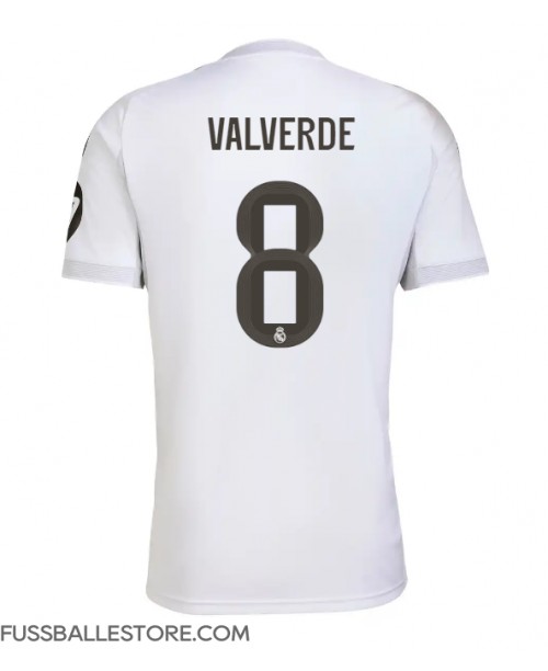 Günstige Real Madrid Federico Valverde #8 Heimtrikot 2025-26 Kurzarm Günstige Real Madrid Federico Valverde #8 Heimtrikot 2025-26 Kurzarm